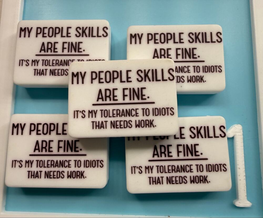 Set of 5 Snarky “My People Skills Are Fine” Silicone Focals for Pens funny